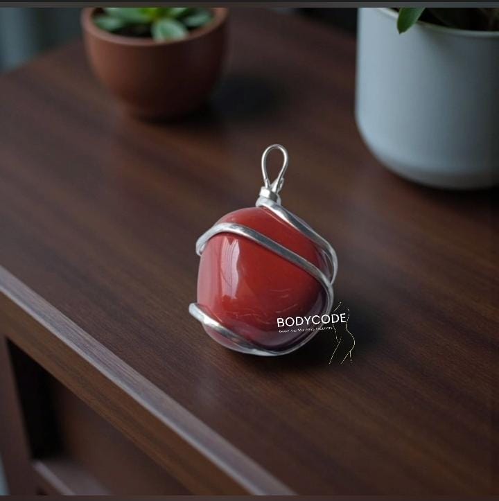 Red Jasper Tumble Pendant 
₹ - 1500/- + Certificate