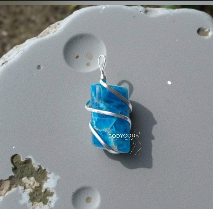 Blue Apatite Tumble Pendant 
₹ - 1500/-