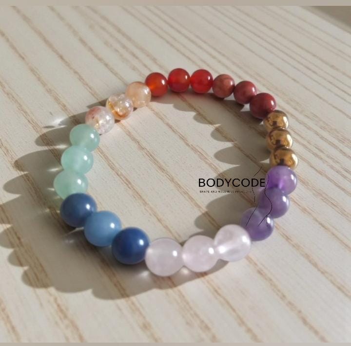 Sevan chakra Bracelet 8 mm. 
₹ - 2500/-