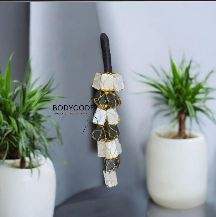 Black Turmuline + Selenite hanger 
₹- 1500/- 

Energized hangers for Overall  Well- being & Removing
