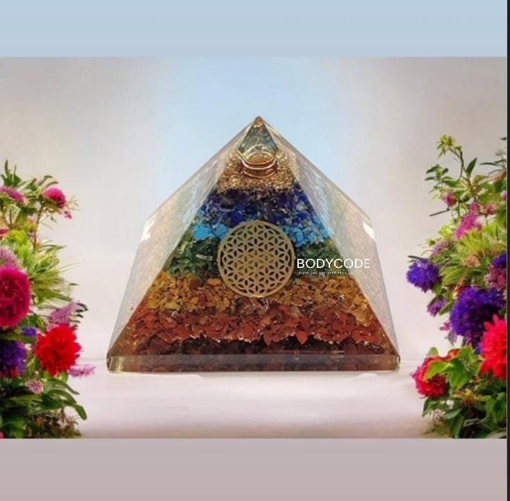 Seven Chakra Oregon pyramid placing position in a Central location like your living room or entry way. 
₹ - 1600/-