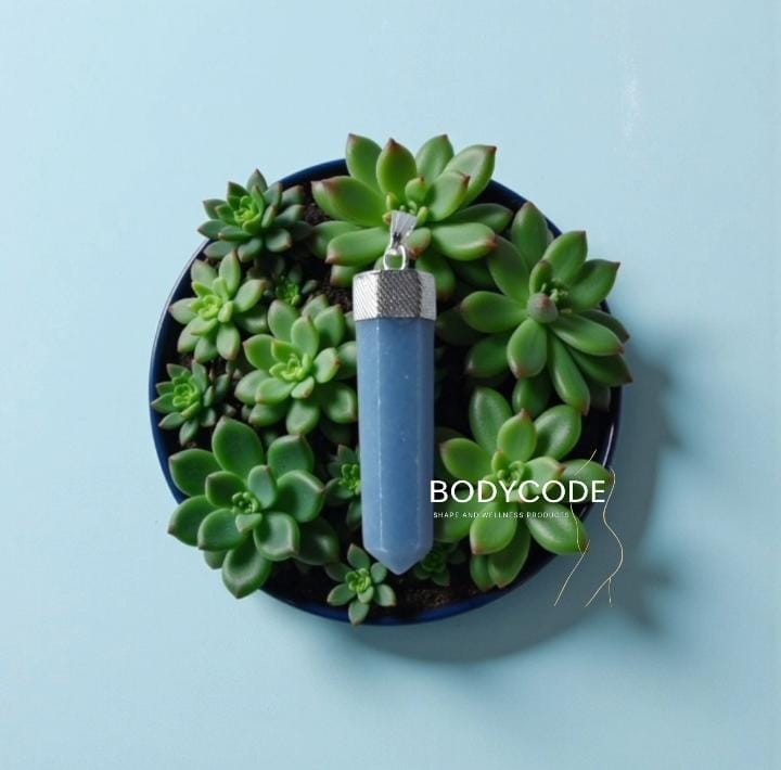 Angelite Pencil Pendant for Fostering Inner Peace Improving Communication ehance spiritual awerness 
₹ - 1500/- + Certificate